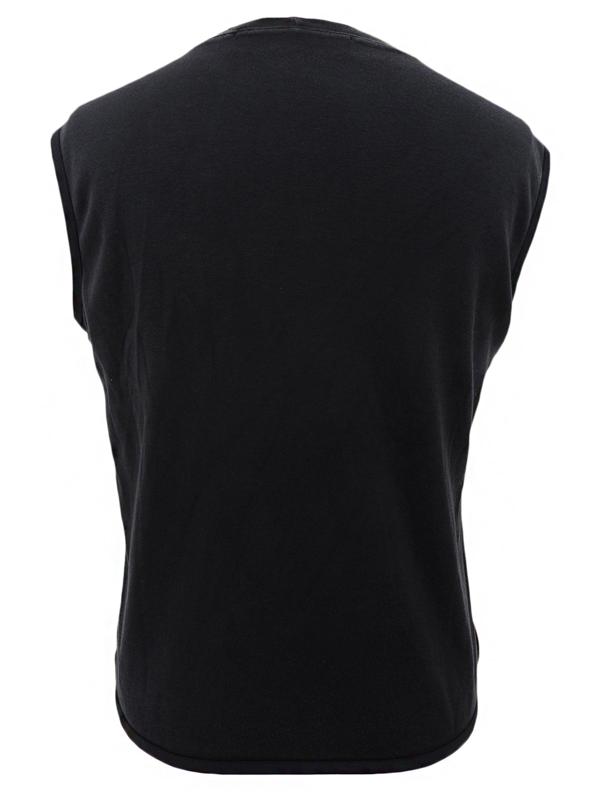 Side Logo Sleeveless Top in Black