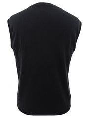 Side Logo Sleeveless Top in Black
