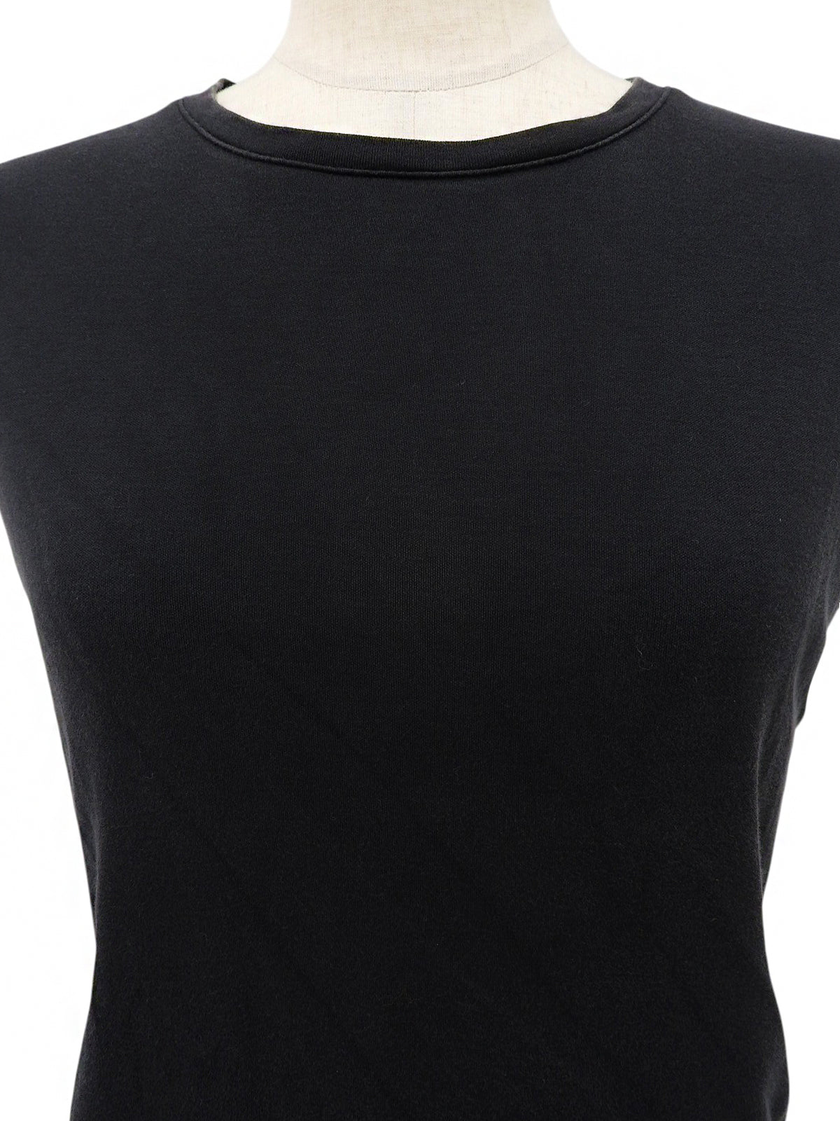 Side Logo Sleeveless Top in Black