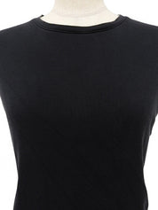Side Logo Sleeveless Top in Black