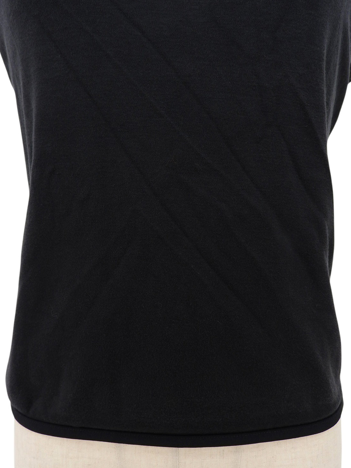 Side Logo Sleeveless Top in Black