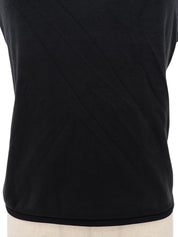 Side Logo Sleeveless Top in Black