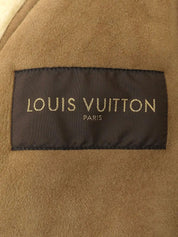 Logo Plate Mouton Jacket in Beige
