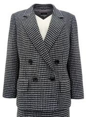 Houndstooth pattern set-up in gray/black