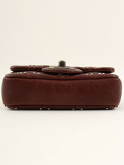 2014 Made Studs CC Turn Lock Chain Bag Mini Bordeaux