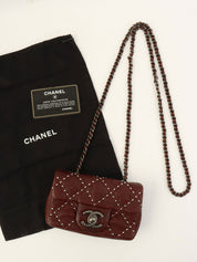 2014 Made Studs CC Turn Lock Chain Bag Mini Bordeaux