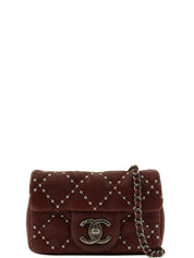 2014 Made Studs CC Turn Lock Chain Bag Mini Bordeaux