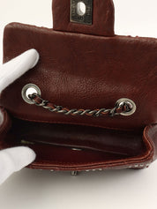 2014 Made Studs CC Turn Lock Chain Bag Mini Bordeaux