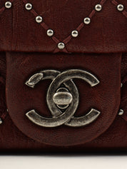 2014 Made Studs CC Turn Lock Chain Bag Mini Bordeaux