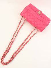 2015 Matelasse Stitch CC 旋锁单肩包 粉色