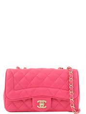 2015 Matelasse Stitch CC 旋锁单肩包 粉色