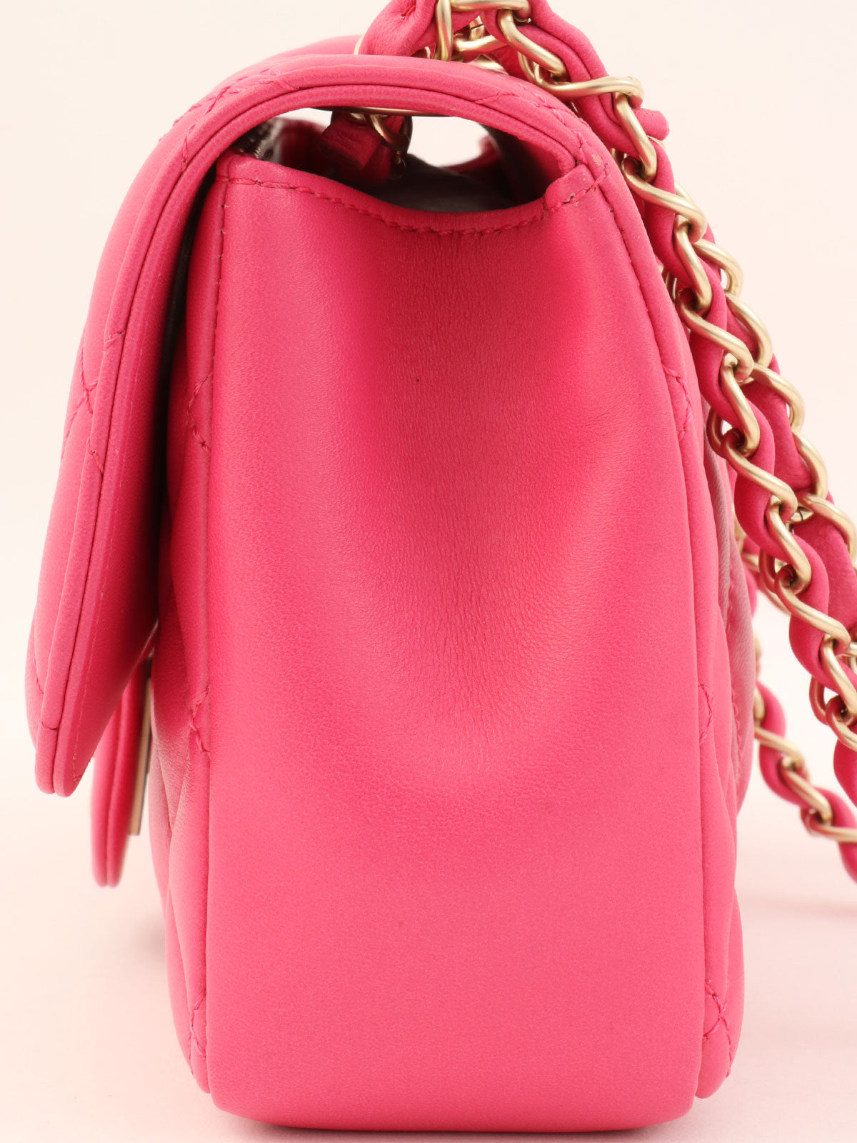 2015 Matelasse Stitch CC 旋锁单肩包 粉色