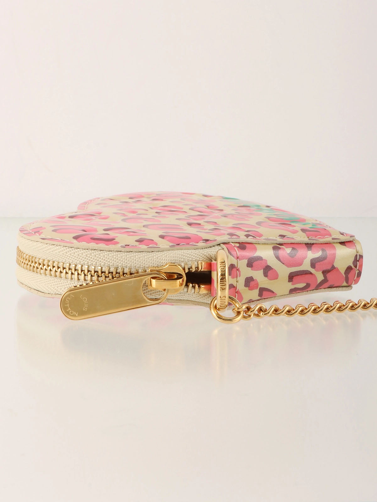 2010 Monogram Vernis Porte Monnaie Cool Leopard Print Blanc Corail
