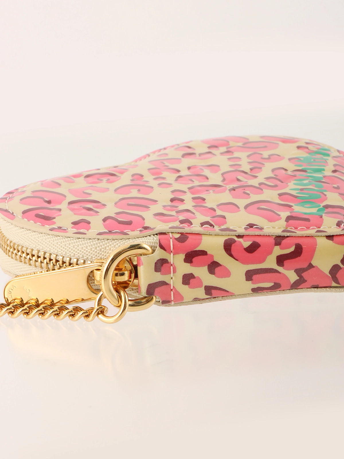 2010 Monogram Vernis Porte Monnaie Cool Leopard Print Blanc Corail