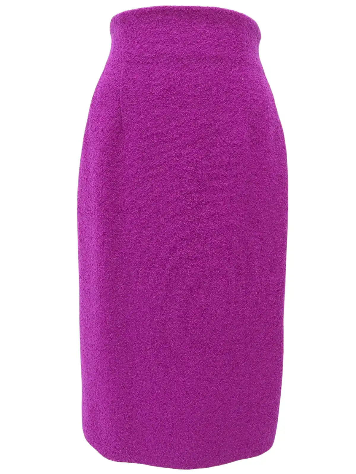 Wool Macadam Button Set-Up in Dahlia Purple