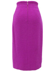 Wool Macadam Button Set-Up in Dahlia Purple