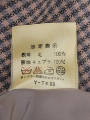灰粉色/灰色无领饰边夹克
