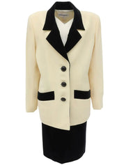 Velour Bicolor Set Up Ivory/Black