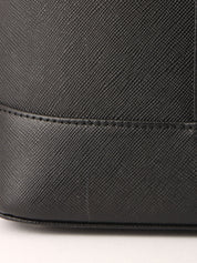 ロゴプレートハンドバッグ ブラック