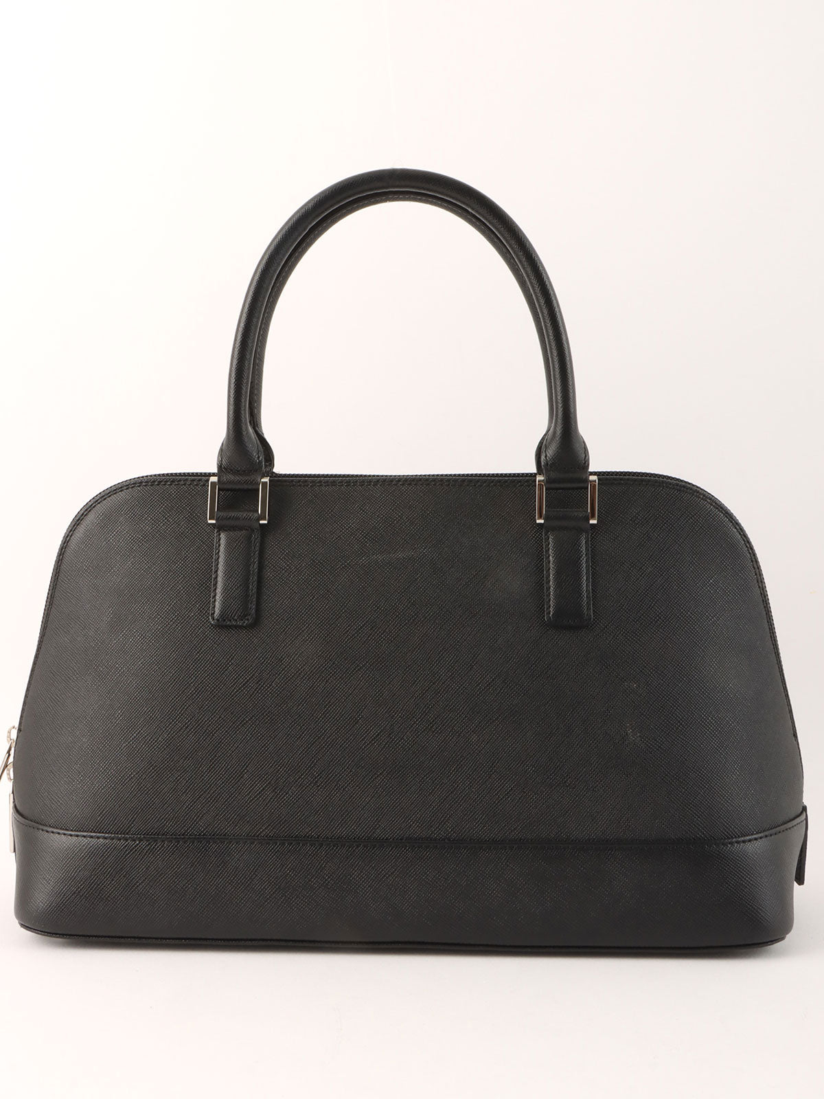 ロゴプレートハンドバッグ ブラック