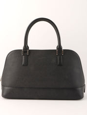 ロゴプレートハンドバッグ ブラック