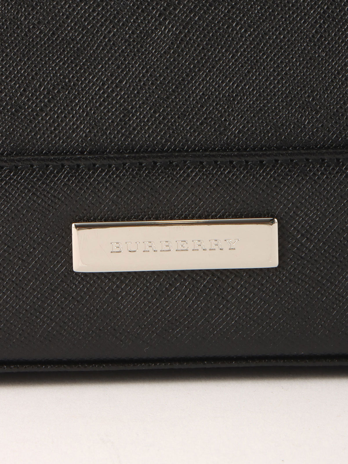 ロゴプレートハンドバッグ ブラック