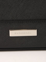 ロゴプレートハンドバッグ ブラック