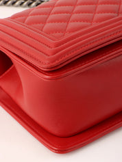 2014 Boy Chanel Chain Shoulder Bag in Red
