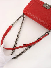 2014 Boy Chanel Chain Shoulder Bag in Red
