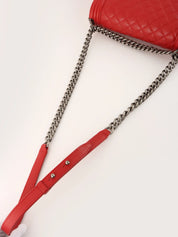 2014 Boy Chanel Chain Shoulder Bag in Red