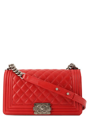 2014 Boy Chanel Chain Shoulder Bag in Red