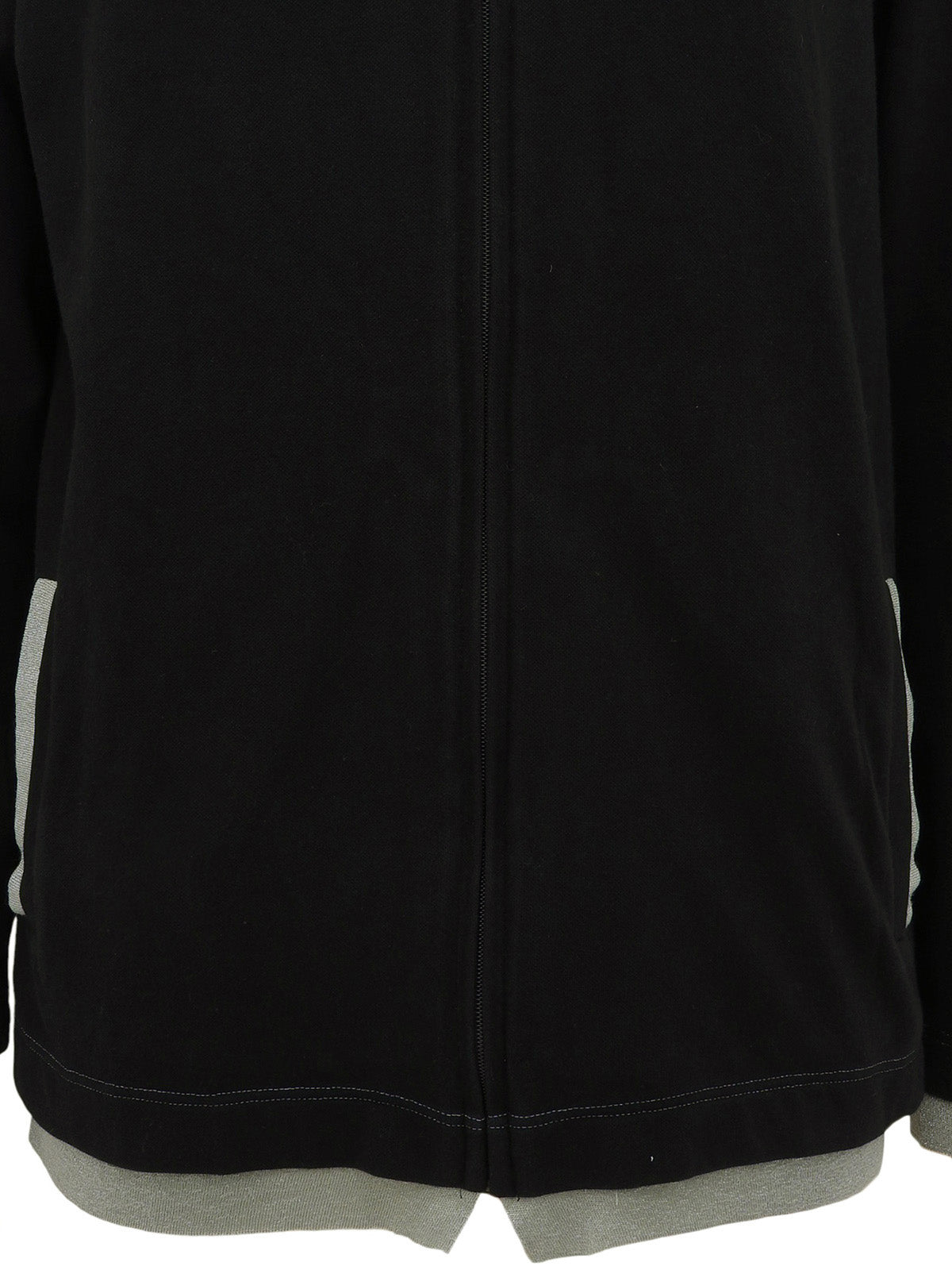 2006 Two-tone Square CC Mark Zip-Up Hoodie Black/Gray