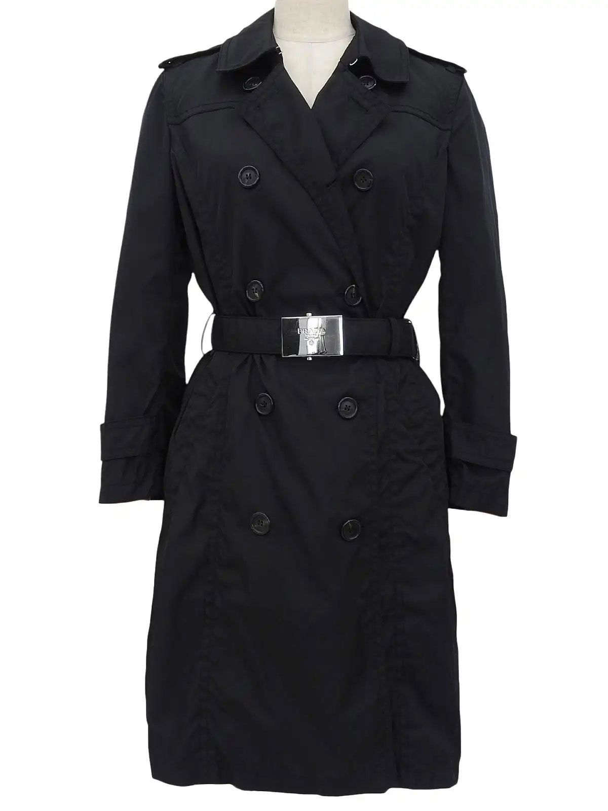 ナイロンロゴベルトコート ブラック