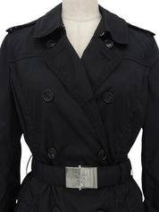 ナイロンロゴベルトコート ブラック