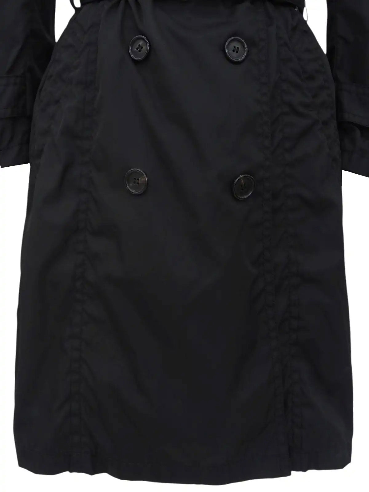 ナイロンロゴベルトコート ブラック