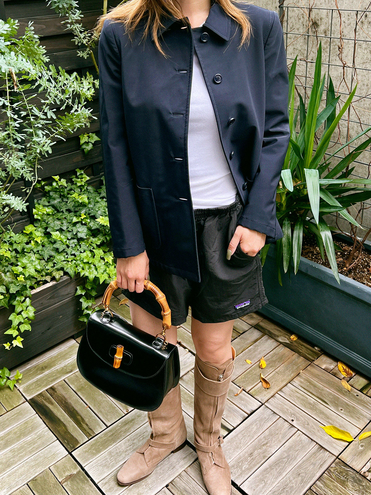Single-breasted jacket in dark navy
