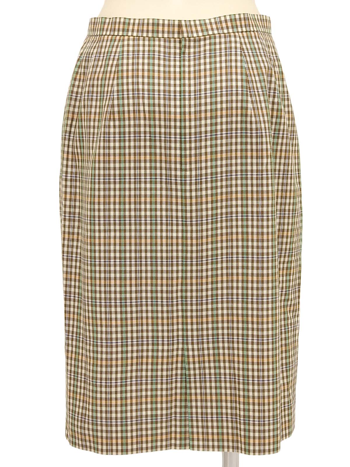 Cotton Check Pattern Set in Brown/Green