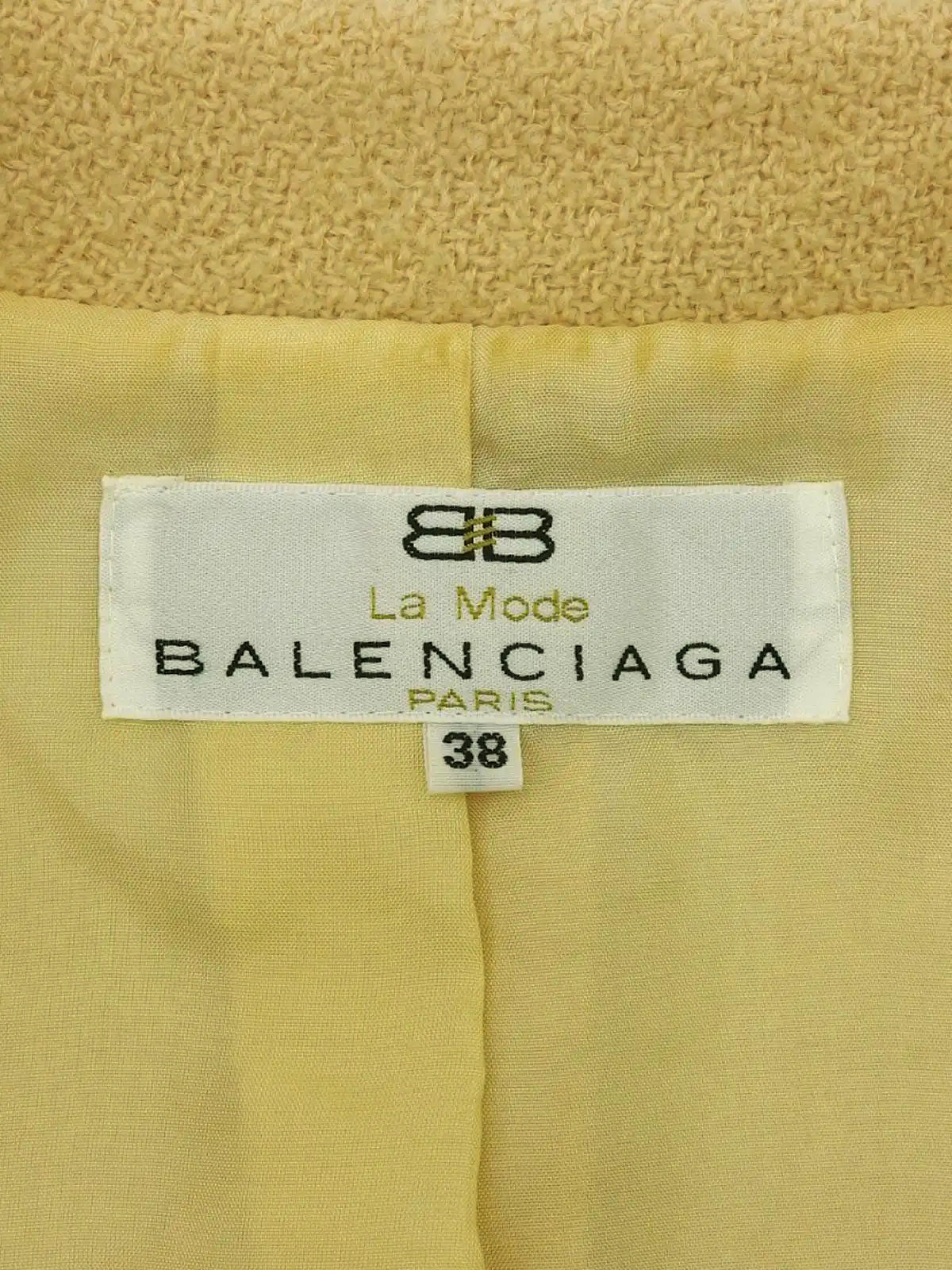 乳黄色羊毛短夹克