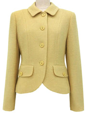 乳黄色羊毛短夹克