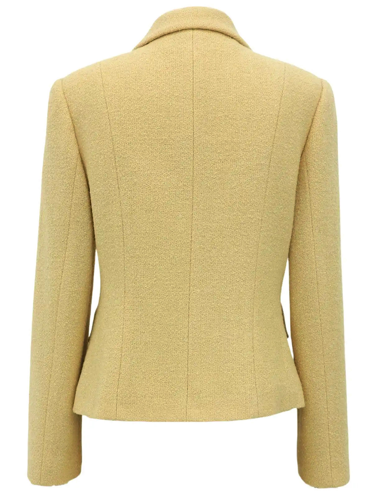 乳黄色羊毛短夹克