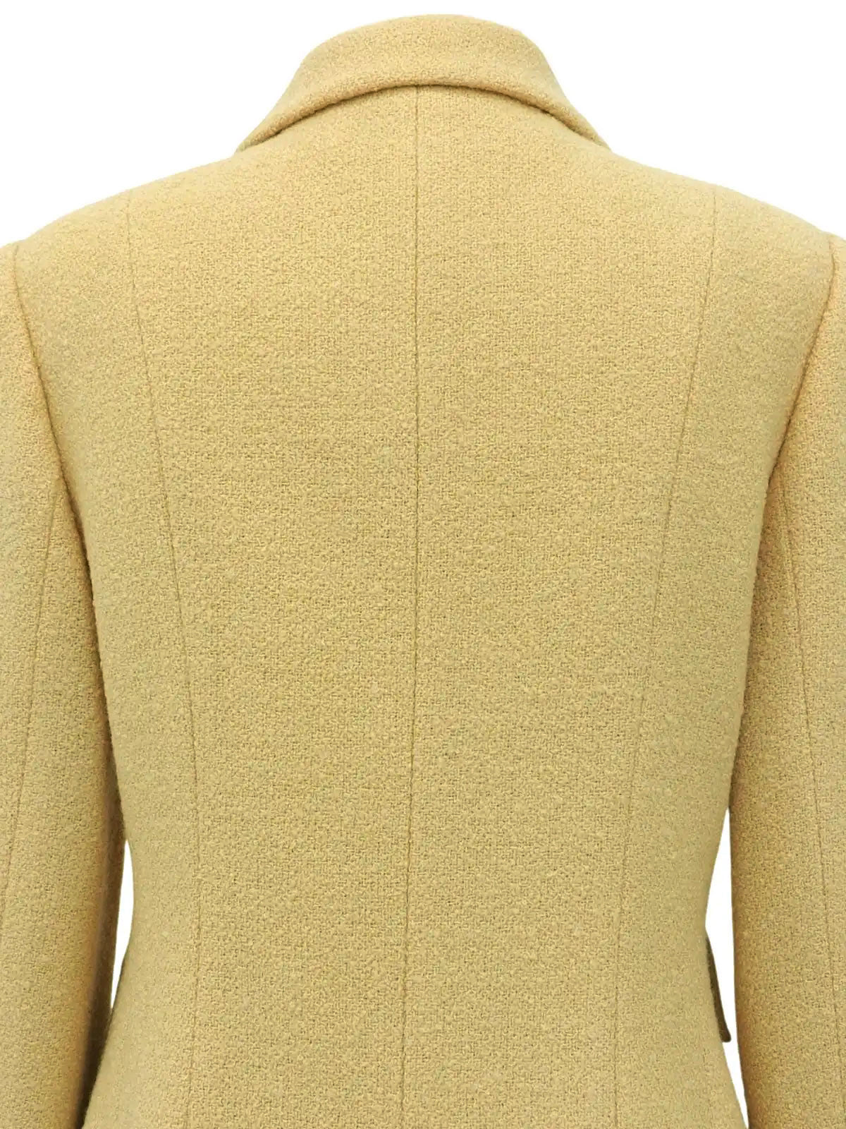 乳黄色羊毛短夹克