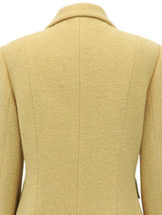 乳黄色羊毛短夹克