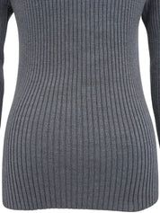 Macadam Stud Knit Top in Grey