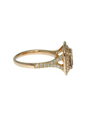 18K Rose Gold Diamond Design Ring