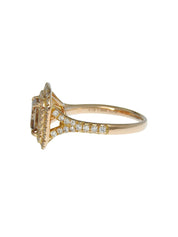 18K Rose Gold Diamond Design Ring