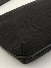 Horsebit Pattern Handbag in Black
