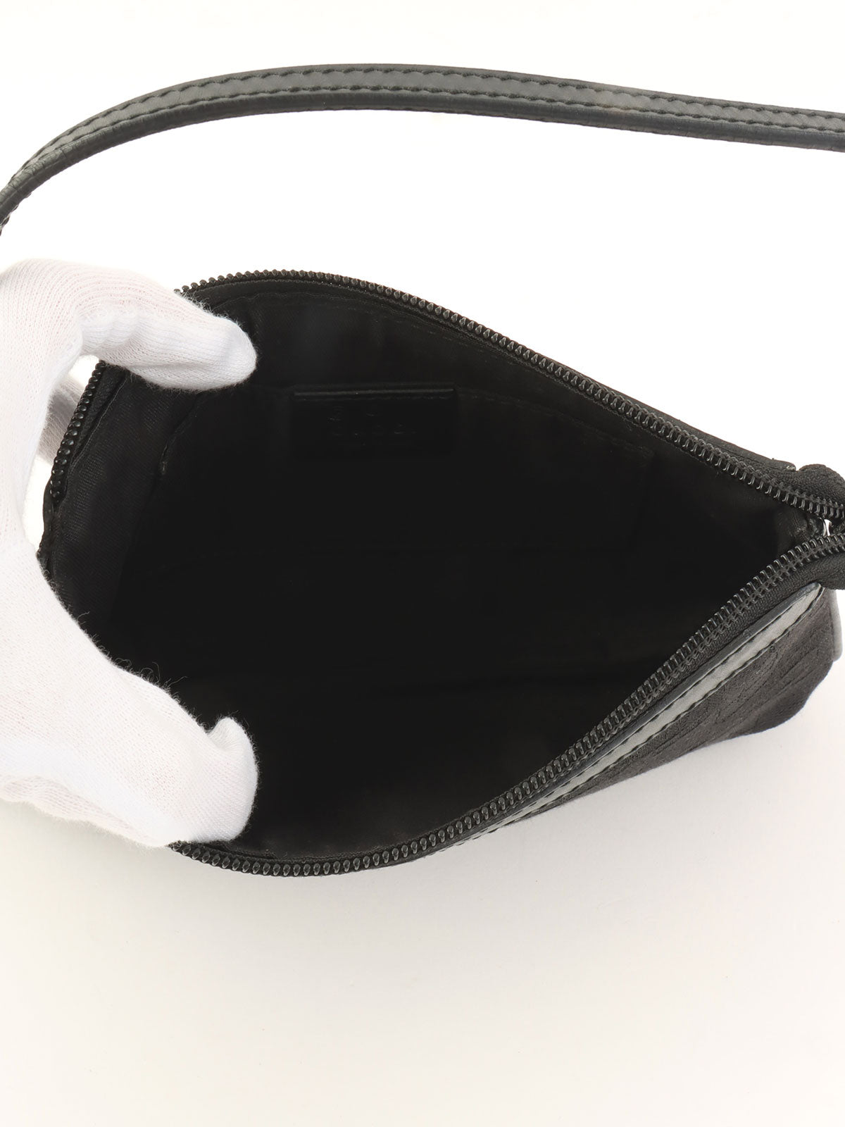 Horsebit Pattern Handbag in Black