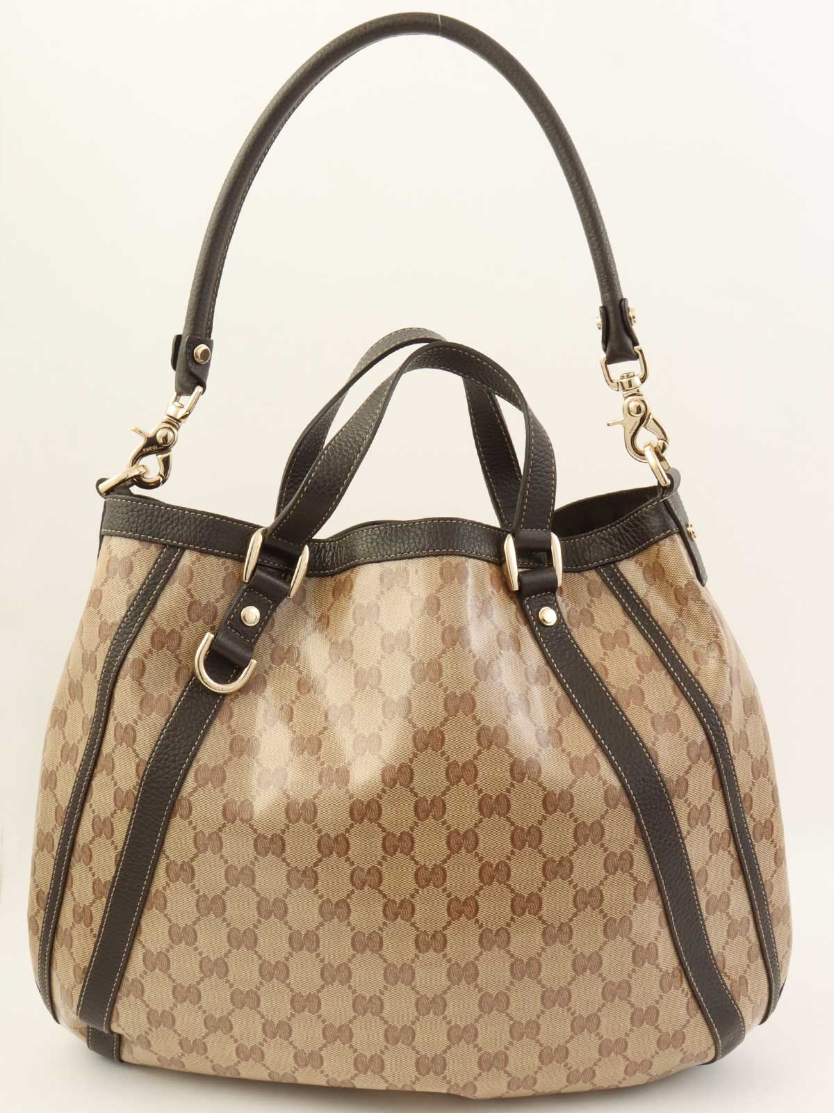 GG Crystal 2-Way Bag, Beige