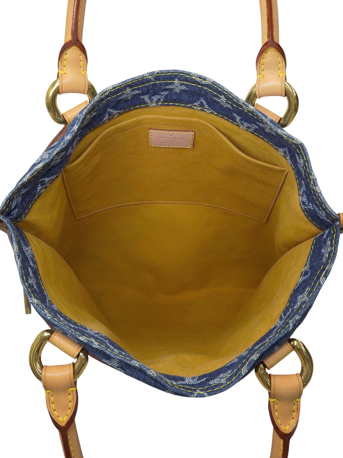 2000年製 デニムモノグラムフラットショッパー ブルー