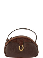Trotter Pattern Logo Plate Mini Handbag Brown